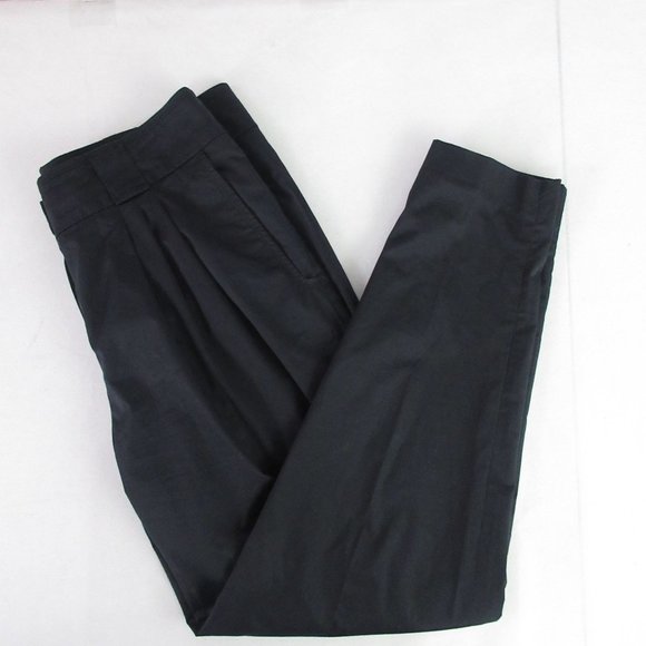 Rene Lezard women's slack pant sz 38 black pleated & Tapered Dress Pant